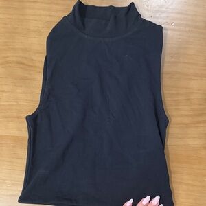 Babaton Black Mock Neck Tank Top